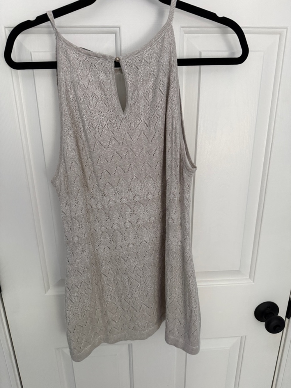 White House Black Market Strapless Knit Shell Dress in Light Taupe - Picture 2 of 3